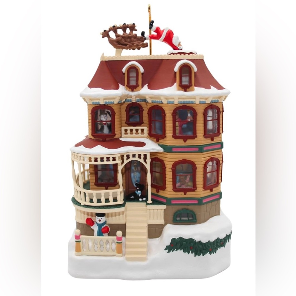 Vintage Hallmark Up On The Housetop Ornament